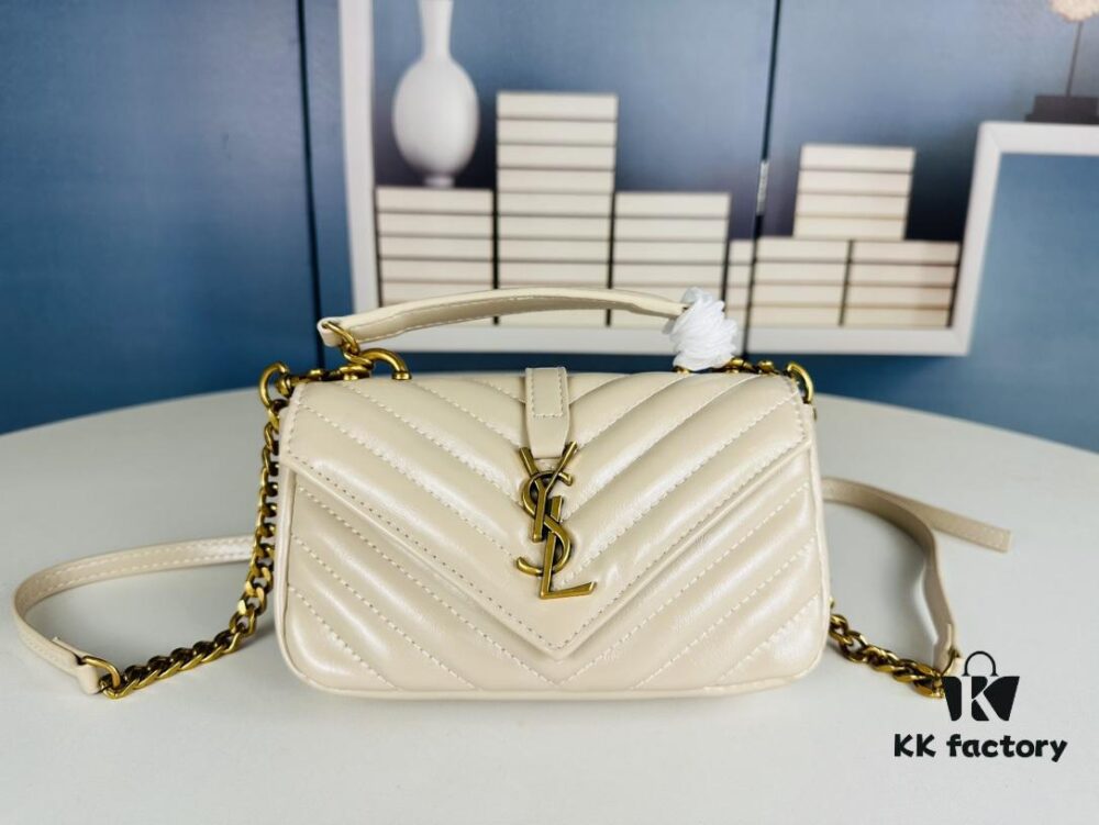 New Arrival YSL Mini College Crossbody Bag in Waxed Calfskin - Style No. 6126