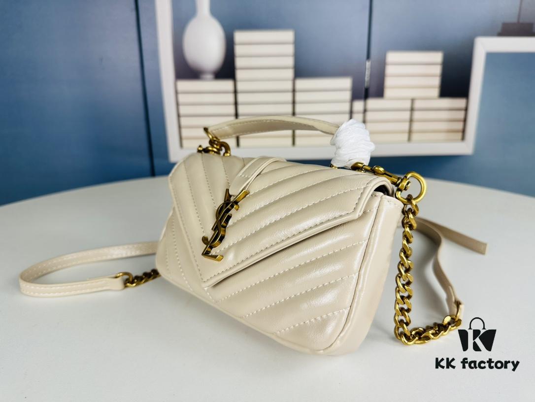 New Arrival YSL Mini College Crossbody Bag in Waxed Calfskin - Style No. 6126