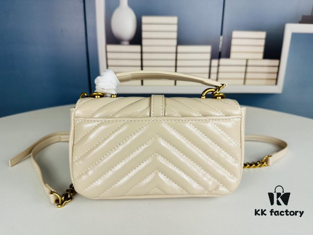 New Arrival YSL Mini College Crossbody Bag in Waxed Calfskin - Style No. 6126