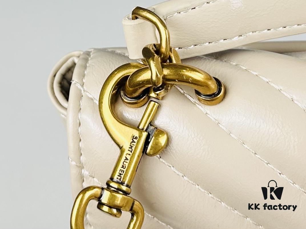 New Arrival YSL Mini College Crossbody Bag in Waxed Calfskin - Style No. 6126