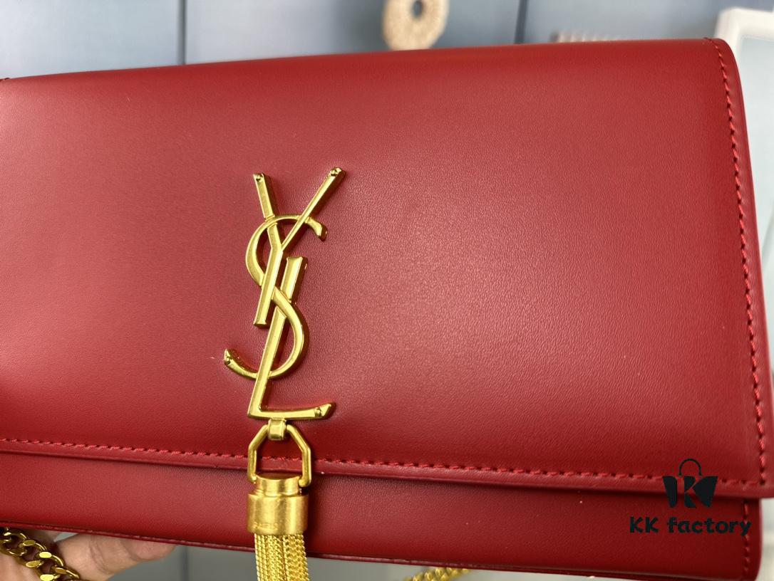 YSL Kate Tassel Bag with Box 💰 - Elegant Saint Laurent Prince Wen Same Style Woc Chain Bag, Latest Counter Synchronized Design