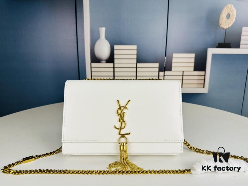 YSL Kate Tassel Bag with Box 💰 - Elegant Saint Laurent Prince Wen's Same Style Woc Chain Bag, Latest Counter Synchronized Design