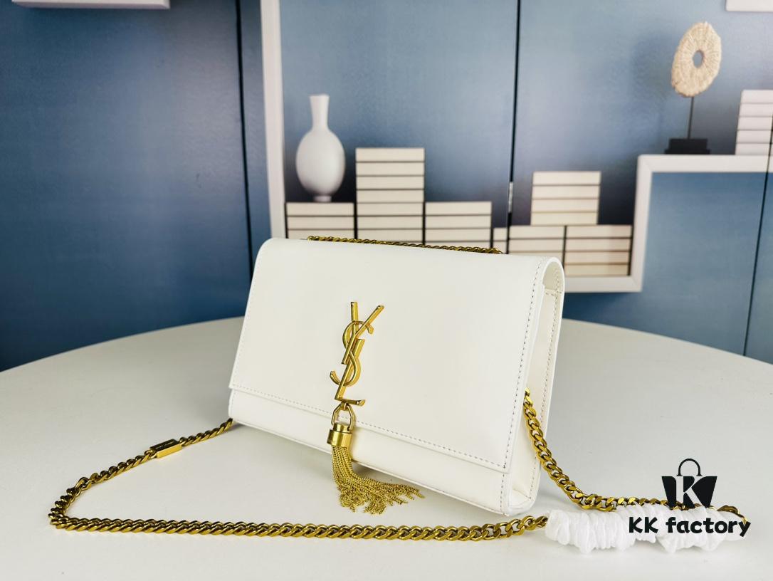 YSL Kate Tassel Bag with Box 💰 - Elegant Saint Laurent Prince Wen's Same Style Woc Chain Bag, Latest Counter Synchronized Design