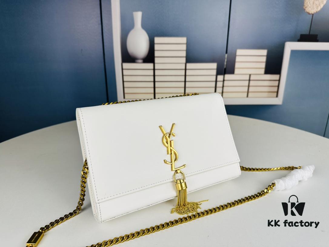 YSL Kate Tassel Bag with Box 💰 - Elegant Saint Laurent Prince Wen's Same Style Woc Chain Bag, Latest Counter Synchronized Design