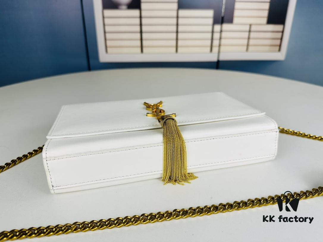 YSL Kate Tassel Bag with Box 💰 - Elegant Saint Laurent Prince Wen's Same Style Woc Chain Bag, Latest Counter Synchronized Design