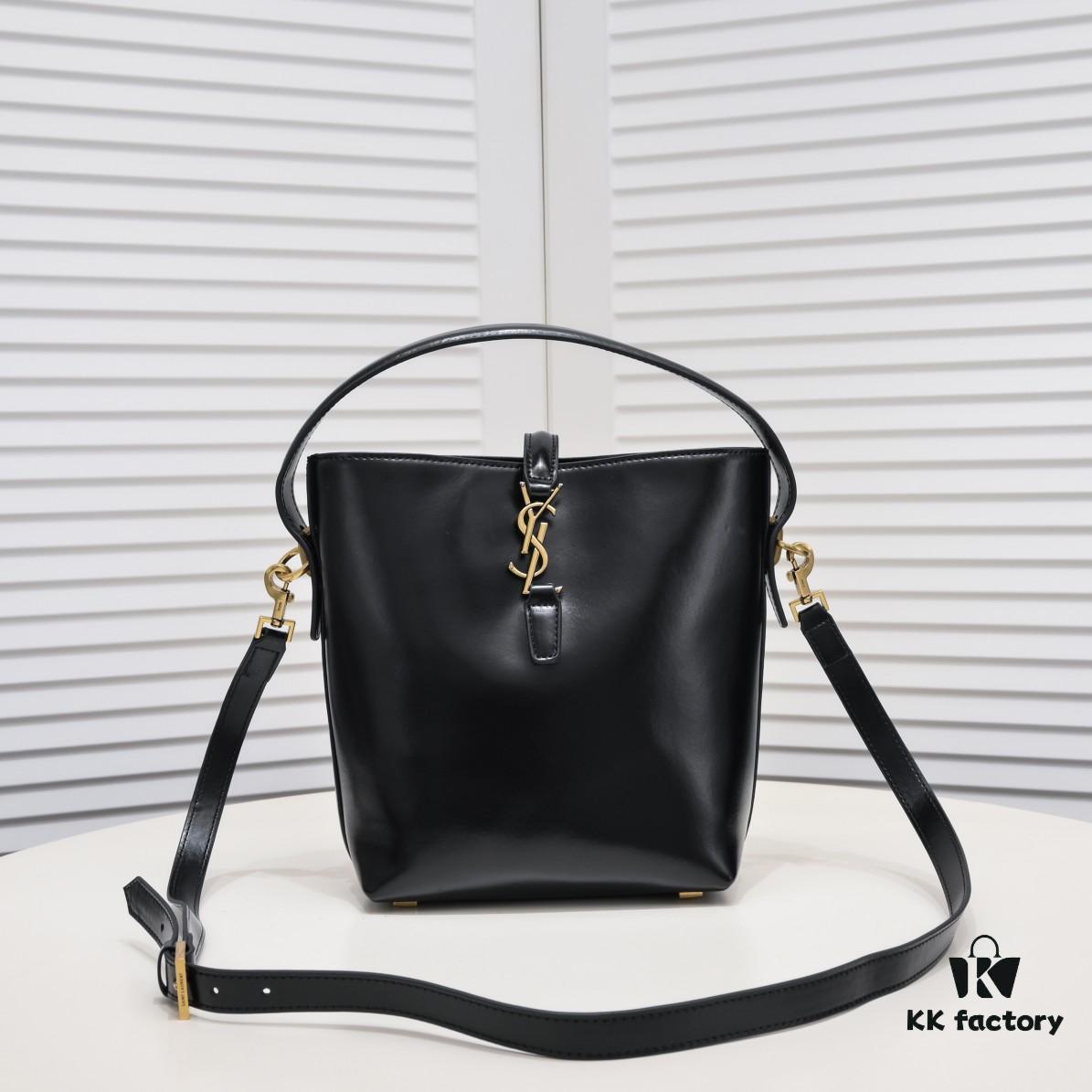 YSL Saint Laurent Shopping Bag, All-New Design with Matte Suede-Calf Texture, Elegant and Stylish