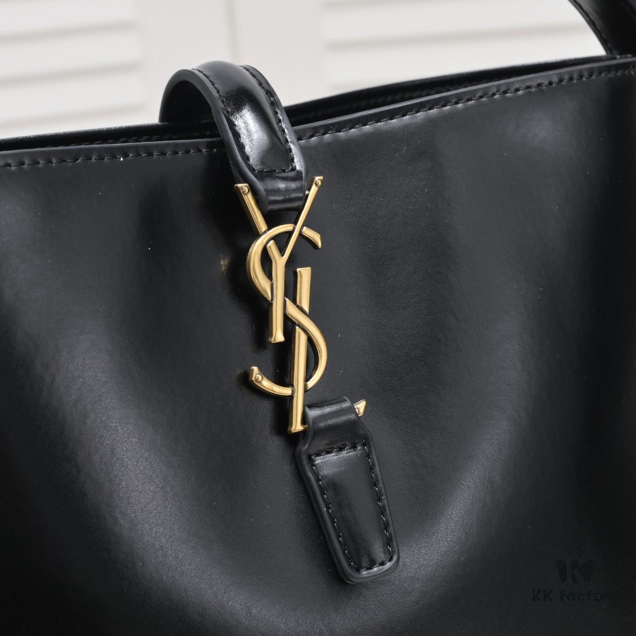 YSL Saint Laurent Shopping Bag, All-New Design with Matte Suede-Calf Texture, Elegant and Stylish