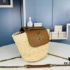 New YSL Straw Woven Tote Bag with Logo Print – Perfect Summer Beach Bag