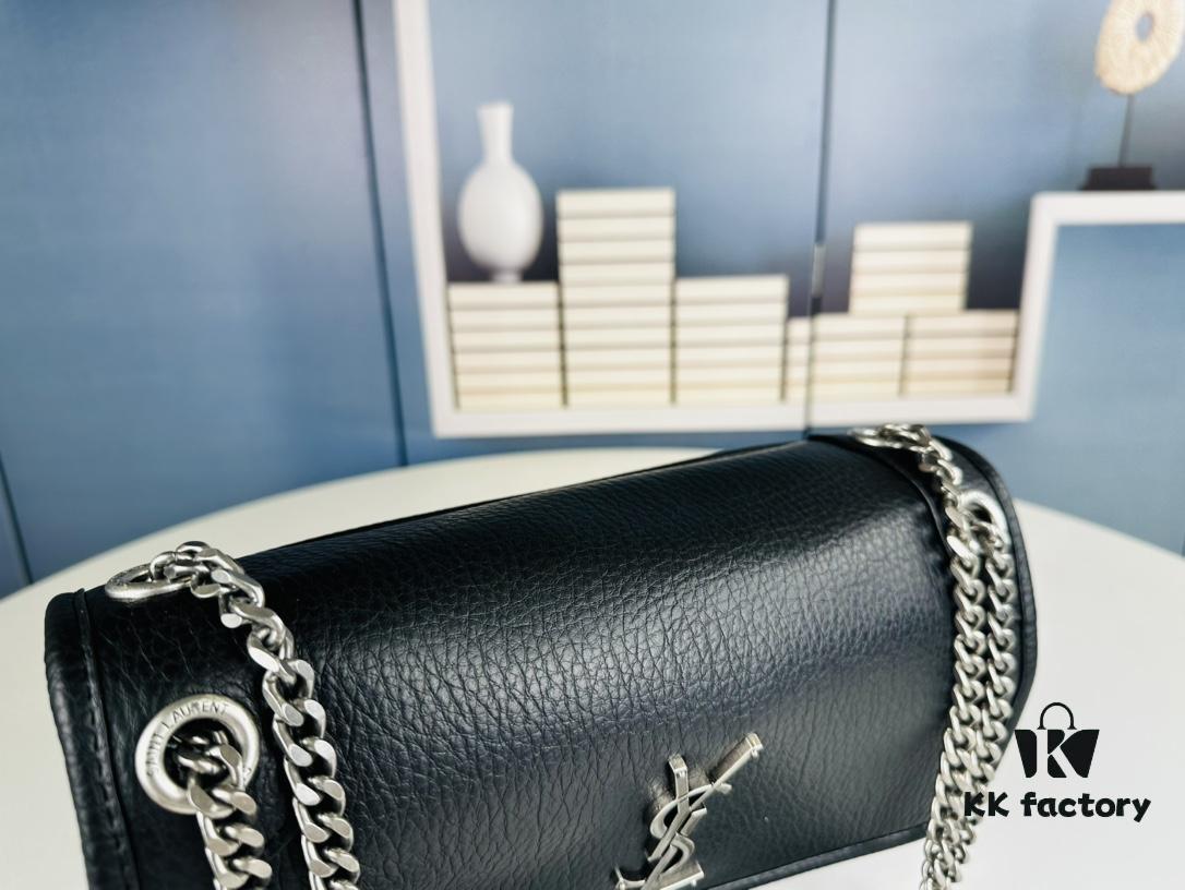 New Arrival NIKI BABY Full-Grain Lamb Leather Handbag ||| YSL Niki 21cm 28cm Distressed Lamb Leather Black Silver Mini Bag