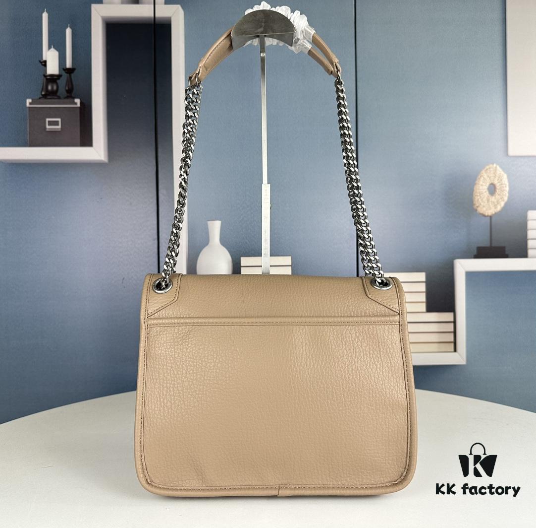 New Arrival NIKI BABY Suede Lambskin Handbag ||| YSL Niki 21cm 28cm Distressed Lamb Leather Black Silver Mini Bag