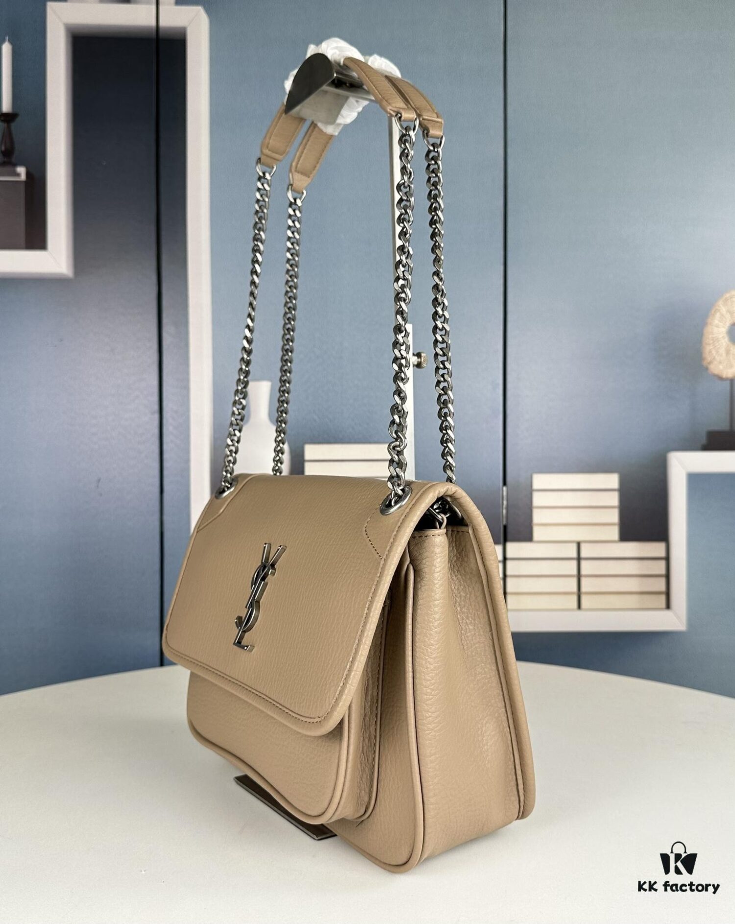 New Arrival NIKI BABY Suede Lambskin Handbag ||| YSL Niki 21cm 28cm Distressed Lamb Leather Black Silver Mini Bag