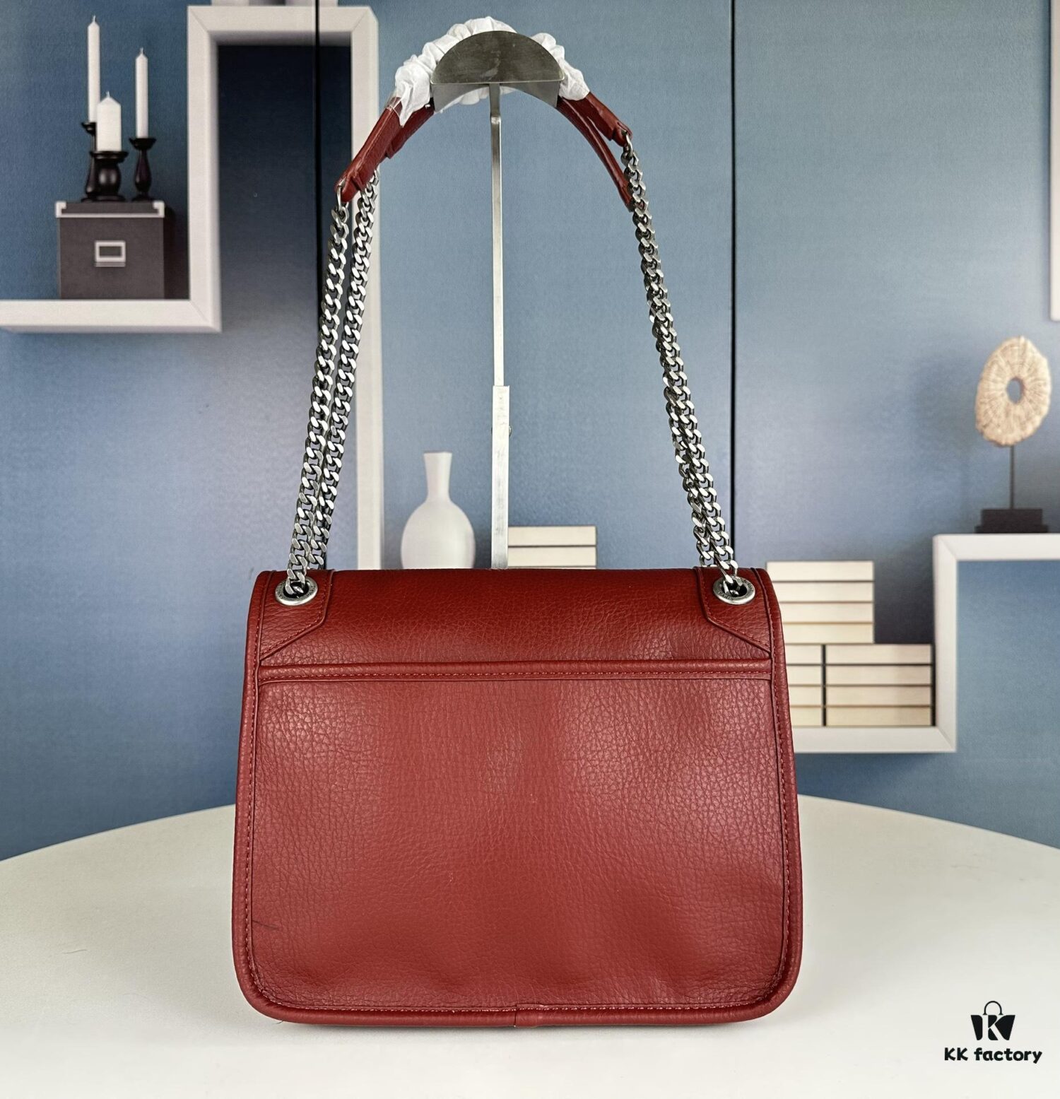 New Arrival NIKI BABY Full-Grain Lambskin Handbag ||| YSL Niki 21cm 28cm Distressed Lamb Leather Black Silver Mini