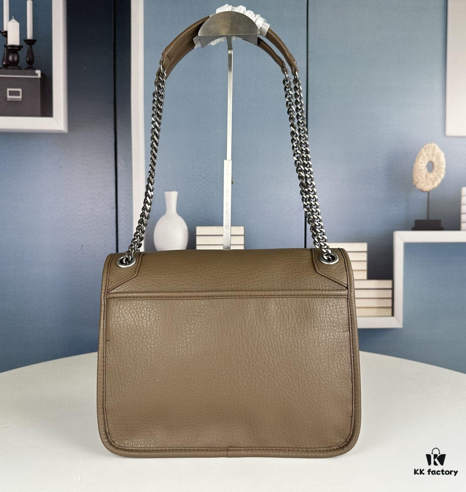 New Arrival NIKI BABY Full-Grain Lambskin Handbag ||| YSL Niki 21cm 28cm Aged Lamb Leather Black Silver Mini