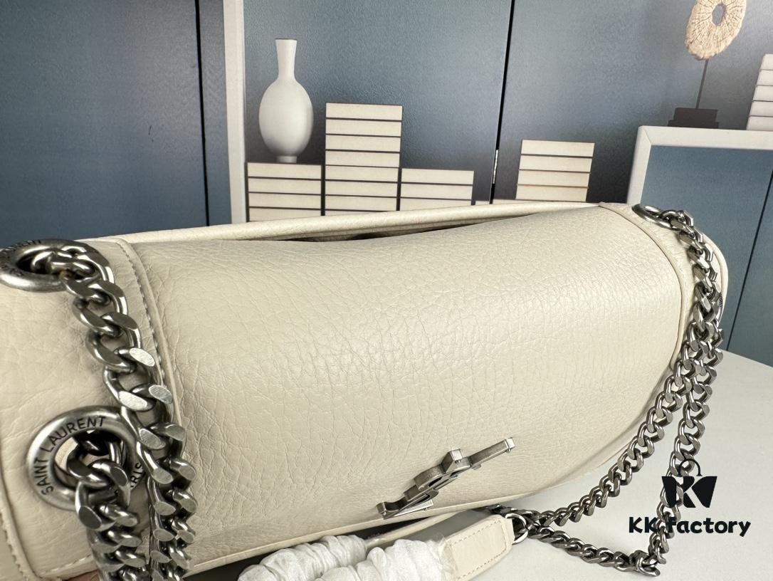 New Arrival NIKI BABY Full-Grain Lamb Leather Handbag ||| YSL Niki 21cm 28cm Distressed Lamb Leather Black Silver Mini