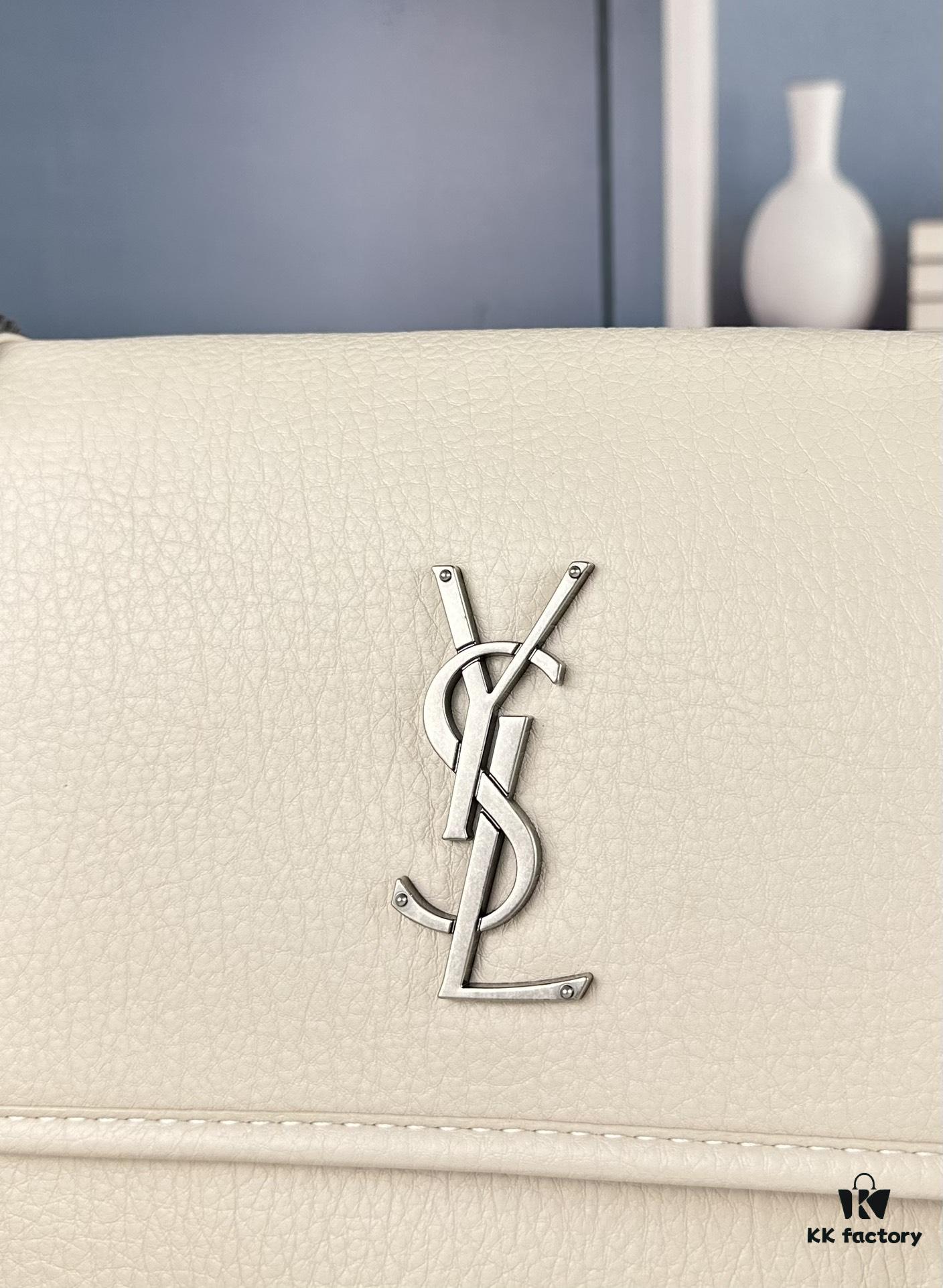 New Arrival NIKI BABY Full-Grain Lamb Leather Handbag ||| YSL Niki 21cm 28cm Distressed Lamb Leather Black Silver Mini