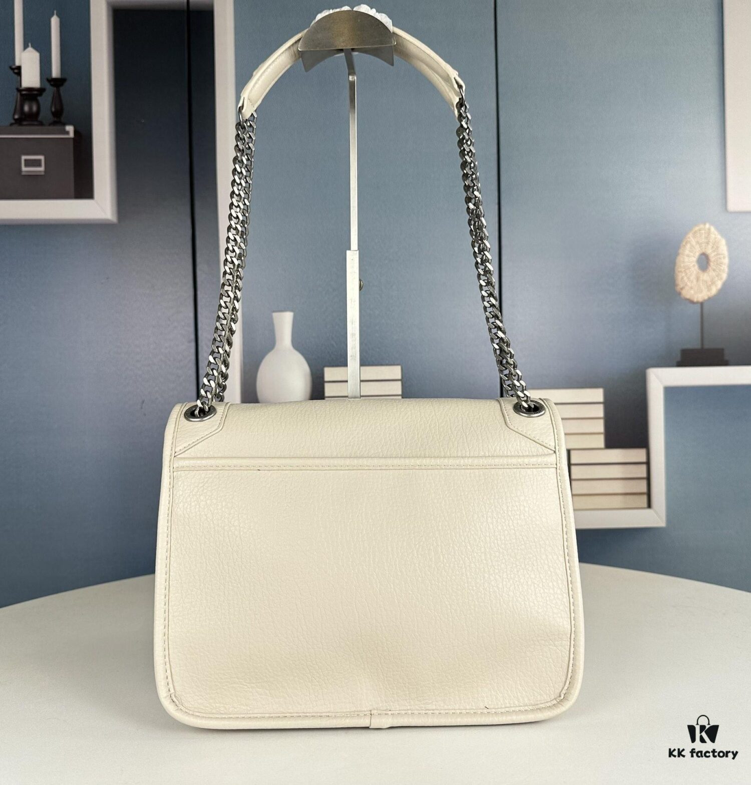 New Arrival NIKI BABY Full-Grain Lamb Leather Handbag ||| YSL Niki 21cm 28cm Distressed Lamb Leather Black Silver Mini