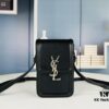 New YSL Hobo Series Mini Vertical Crossbody Bag in Smooth Calfskin with Antique Metal Logo