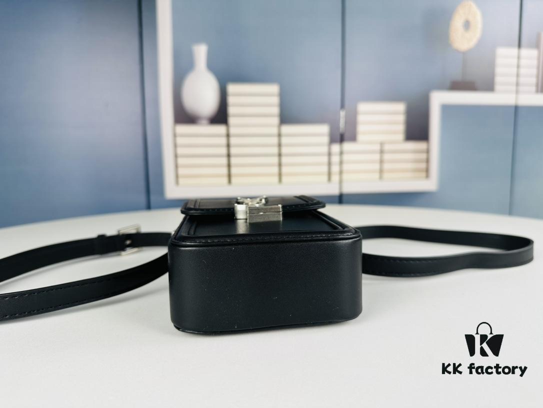 New YSL Hobo Series Mini Vertical Crossbody Bag in Smooth Calfskin with Antique Metal Logo