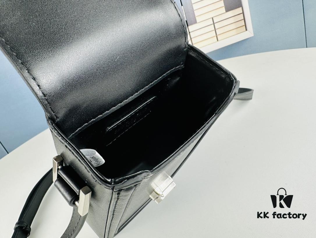 New YSL Hobo Series Mini Vertical Crossbody Bag in Smooth Calfskin with Antique Metal Logo