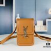 New YSL Hobo Series Mini Vertical Crossbody Bag in Smooth Calfskin with Antique Metal Logo Closure