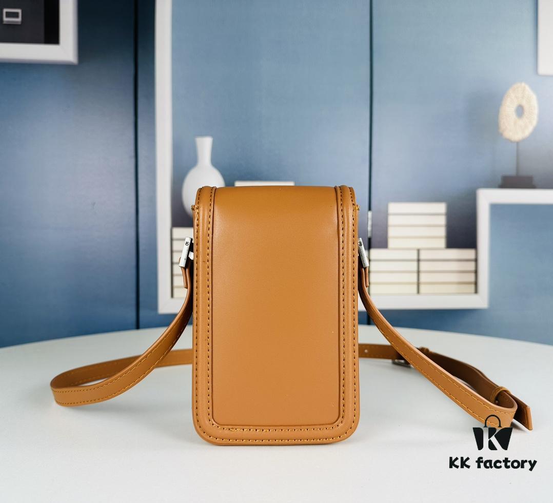 New YSL Hobo Series Mini Vertical Crossbody Bag in Smooth Calfskin with Antique Metal Logo Closure