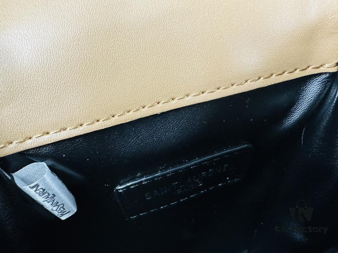 New YSL Hobo Series Mini Vertical Crossbody Bag in Smooth Calfskin with Antique Metal Logo Closure