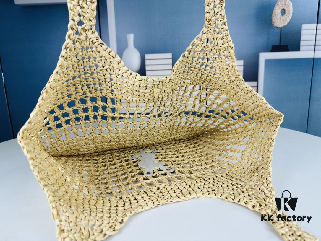 New Arrival Wholesale YSL Saint Laurent ||| SAINT LAURENT—ICARE 24 Spring/Summer New Icare Maxi Tote Raffia Handbag