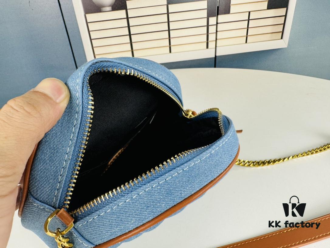 New YSL 6-Color Saint Laurent Gold Logo Caviar Quilted Leather Round Bag