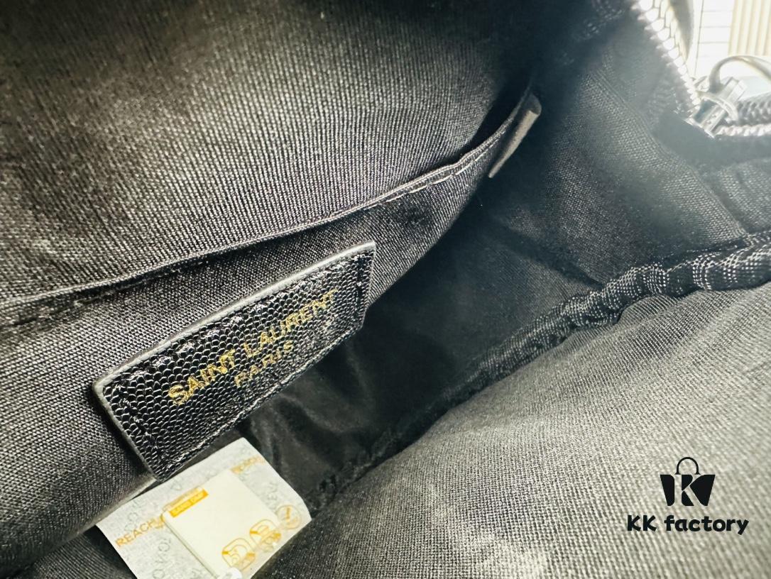 New Arrival YSL 6-Color Saint Laurent Gold Logo Caviar Quilted Leather Round Bag