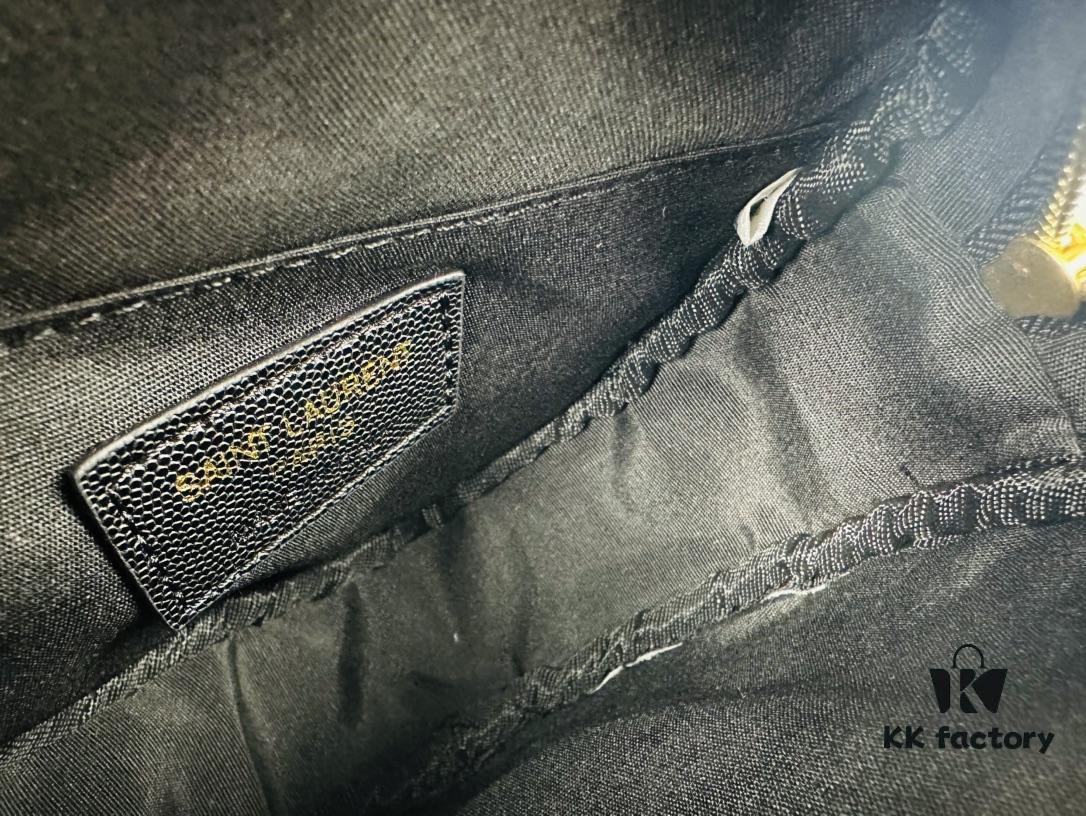 New Arrival YSL 6-Color Saint Laurent Gold Logo Caviar Quilted Leather Round Bag