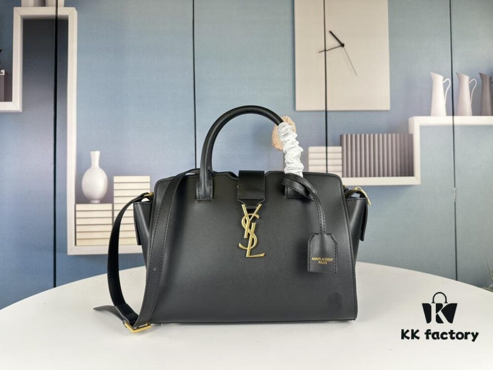 New Arrival with Box: Unearthed a Sophisticated and Stylish YSL Black & Gold Cabas Crossbody Bag