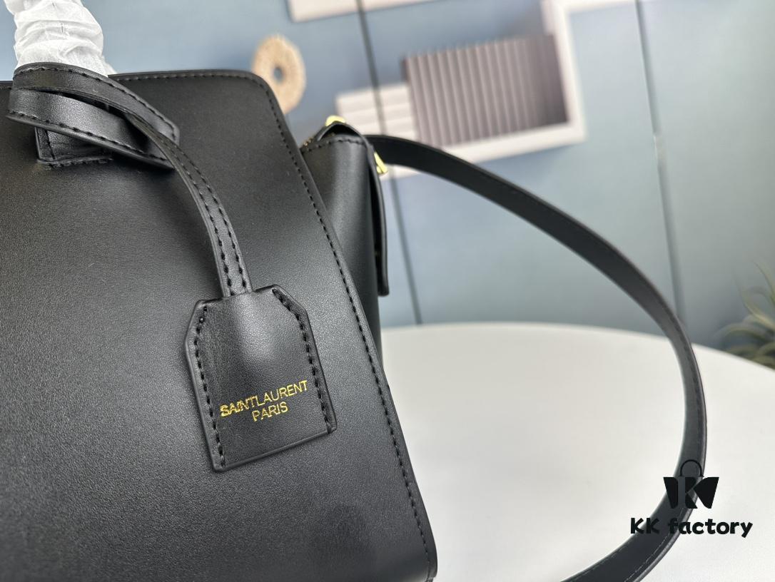 New Arrival with Box: Unearthed a Sophisticated and Stylish YSL Black & Gold Cabas Crossbody Bag