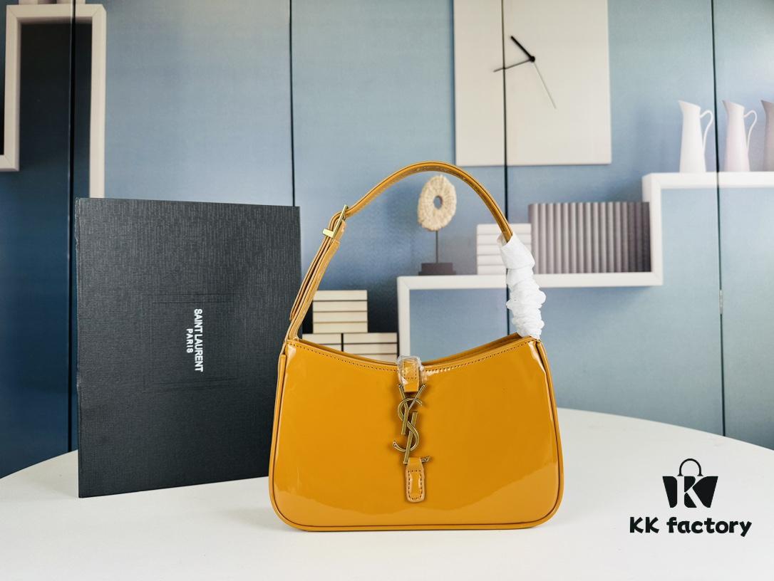 YSL Saint Laurent Hobo Bag in Patent Leather with Box