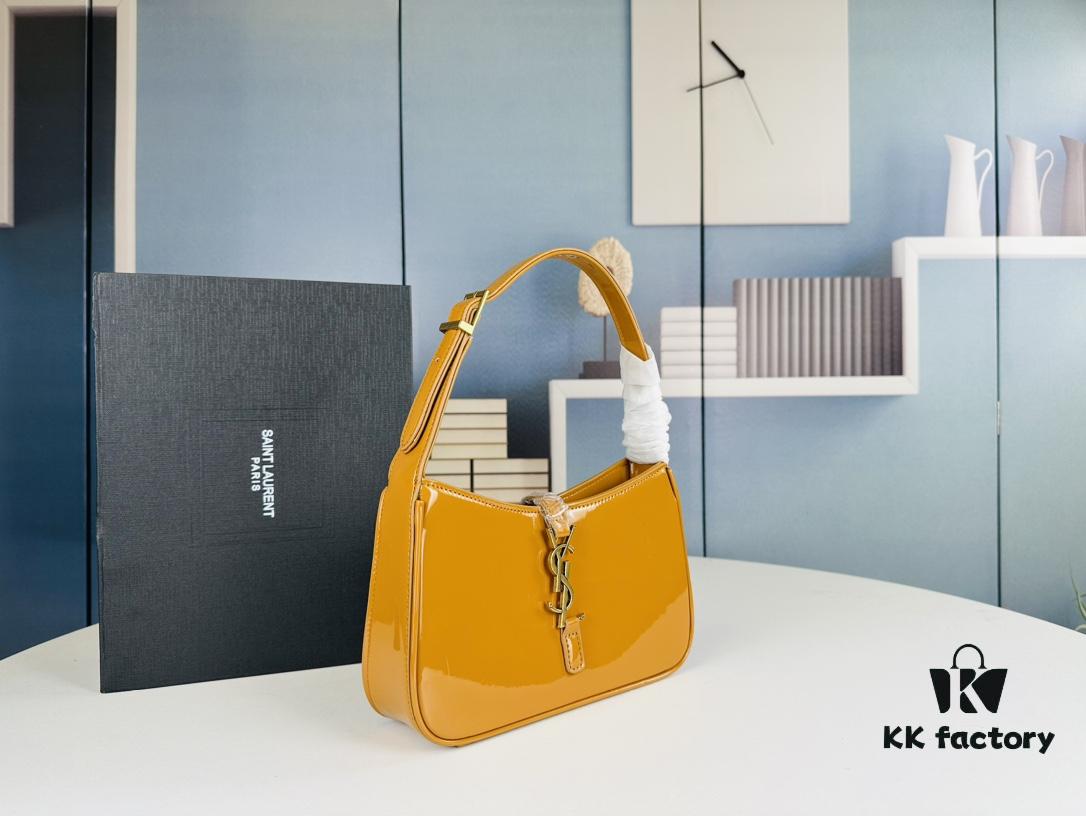 YSL Saint Laurent Hobo Bag in Patent Leather with Box