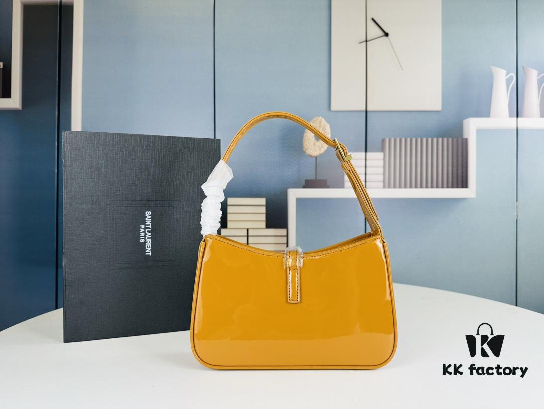 YSL Saint Laurent Hobo Bag in Patent Leather with Box