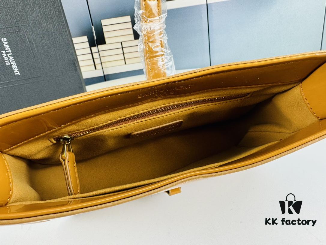 YSL Saint Laurent Hobo Bag in Patent Leather with Box