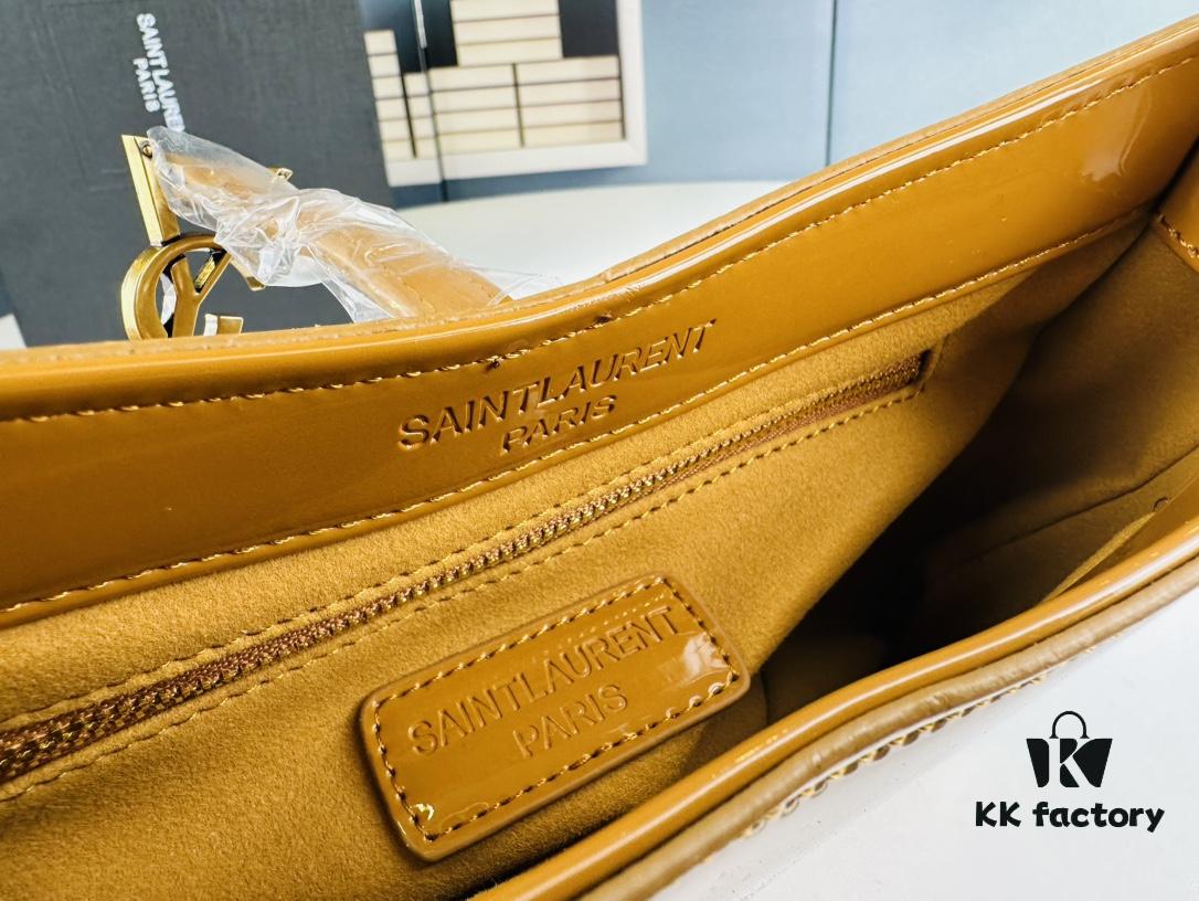 YSL Saint Laurent Hobo Bag in Patent Leather with Box