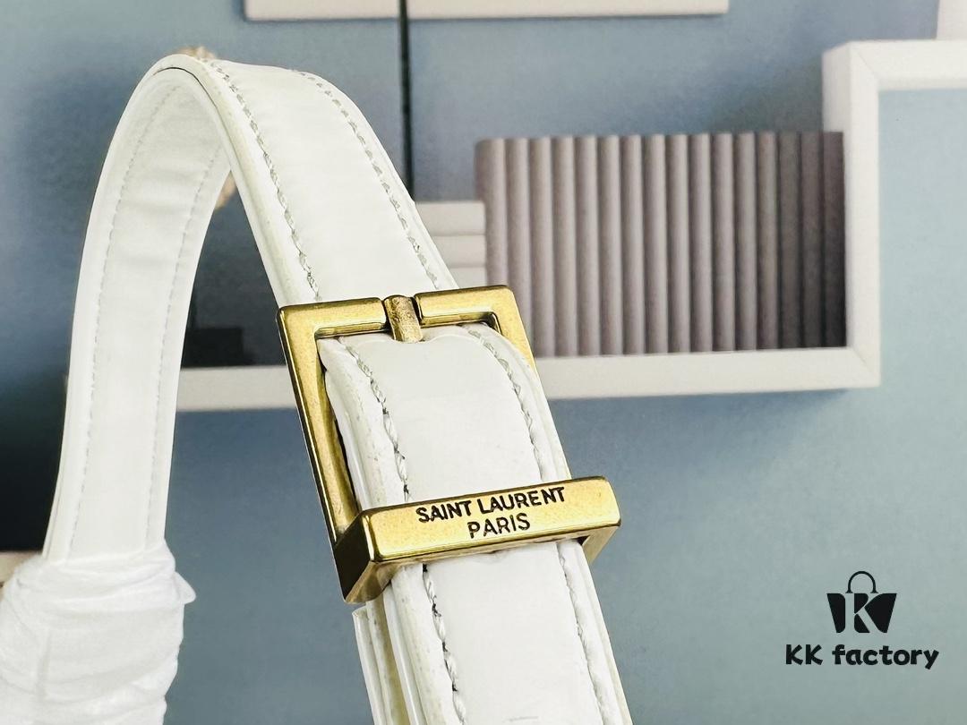 YSL Saint Laurent Hobo Shoulder Bag in Patent Leather with Box