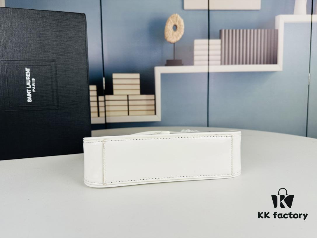 YSL Saint Laurent Hobo Shoulder Bag in Patent Leather with Box