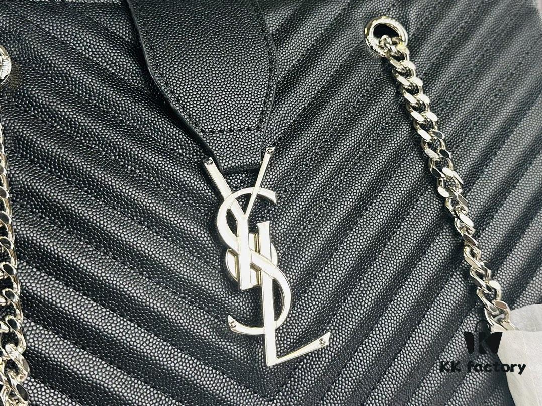 New Arrival with Box Wholesale Saint Laurent YSL Caviar Leather Large Tote Bag / Shopping Bag ||| Black Caviar Stitching