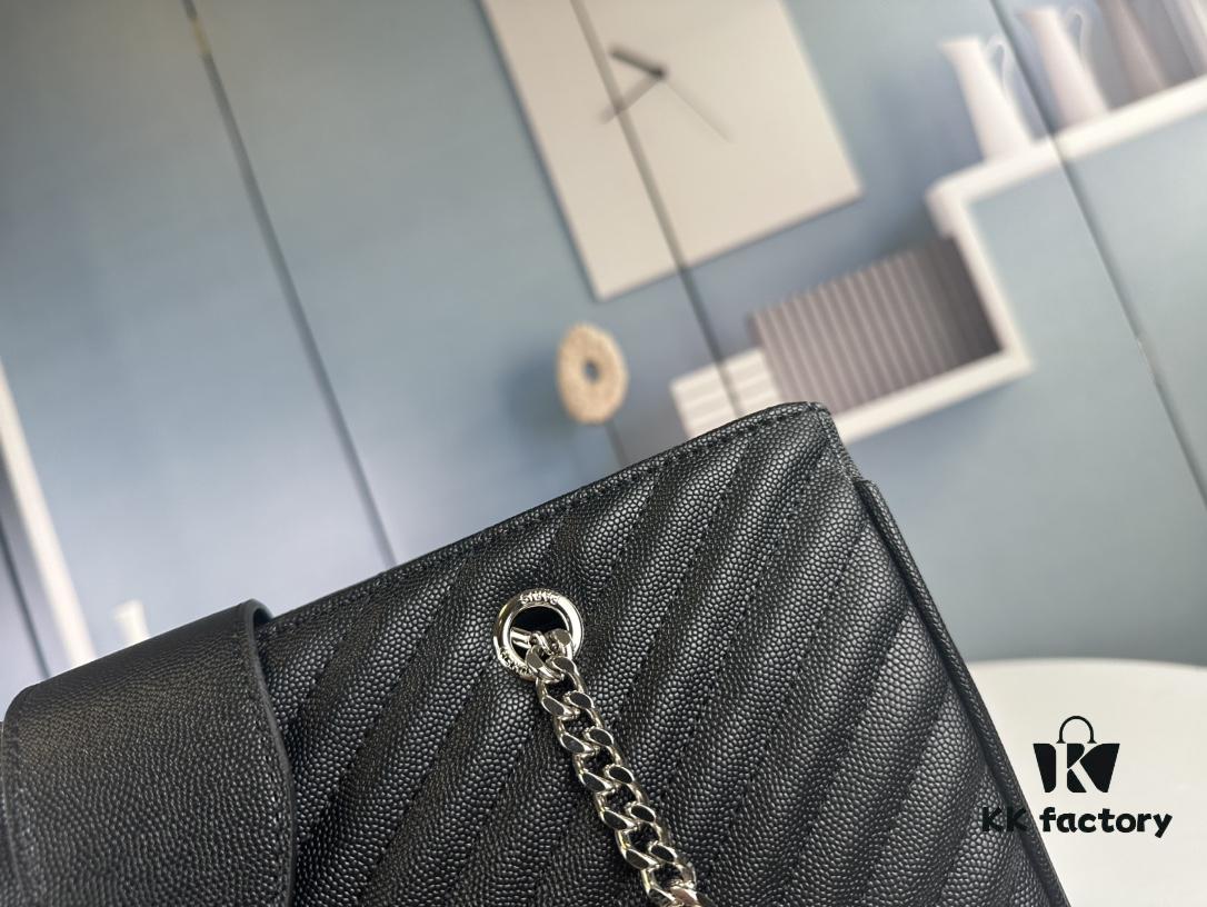 New Arrival with Box Wholesale Saint Laurent YSL Caviar Leather Large Tote Bag / Shopping Bag ||| Black Caviar Stitching