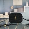 YSL Saint Laurent Calfskin Woven Camera Bag with Box ||| NEW Lou Camera Bag - Black Woven with Gold-Tone Hardware, Italian Calfskin