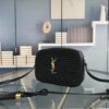 YSL Saint Laurent Calfskin Woven Camera Bag with Box ||| NEW Lou Camera Bag - Black Woven with Gold-Tone Hardware, Italian Calfskin