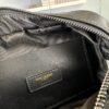 YSL Saint Laurent New Black Calfskin Woven Camera Bag with Gold-Tone Hardware