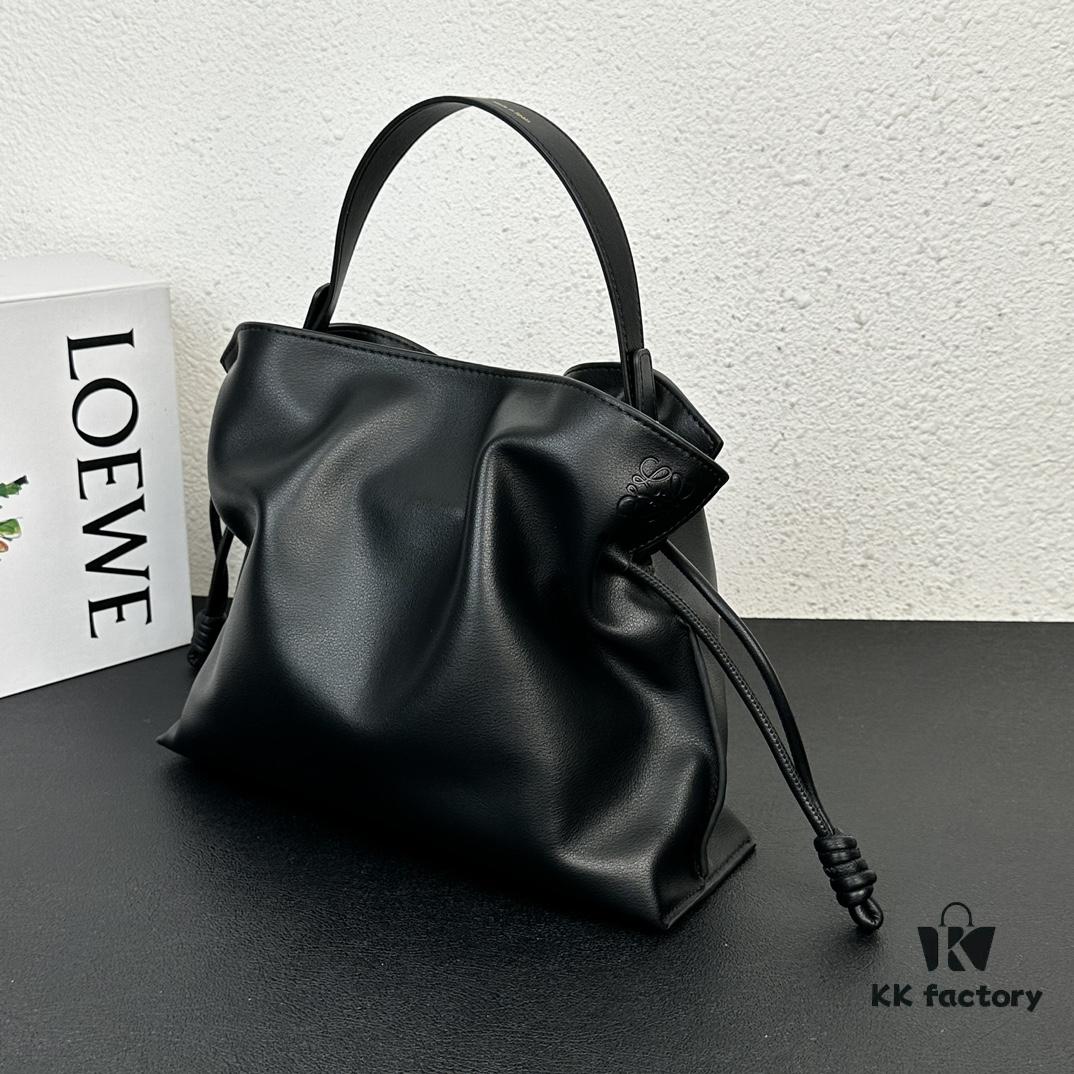 Top Original Batch: Large 240, Small 230 Loewe Flamenco Lucky Bag, Handheld or Crossbody, Plain Cowhide