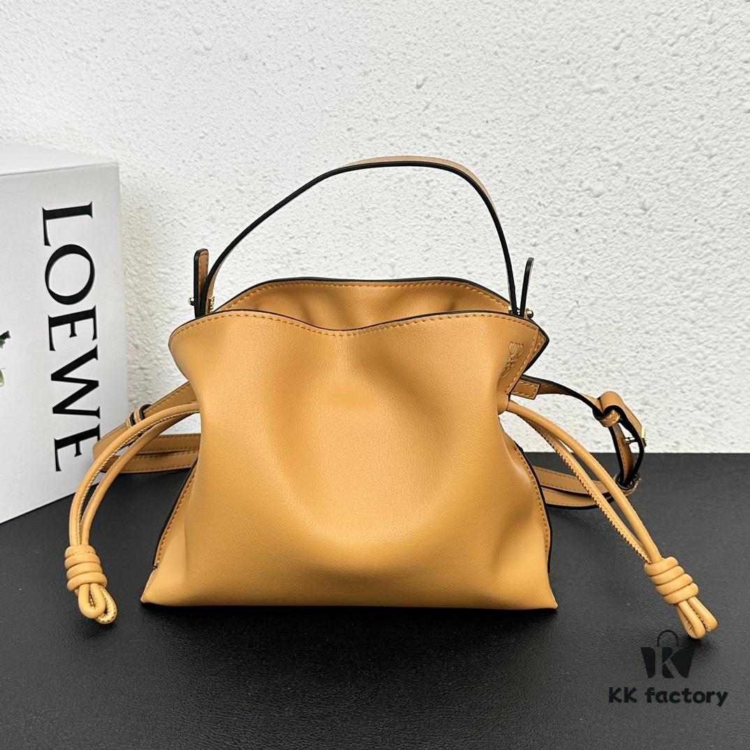 Top Quality Original Batch: Large 240, Small 230 Loewe Flamenco Lucky Bag, Handheld or Crossbody, Smooth Calfskin