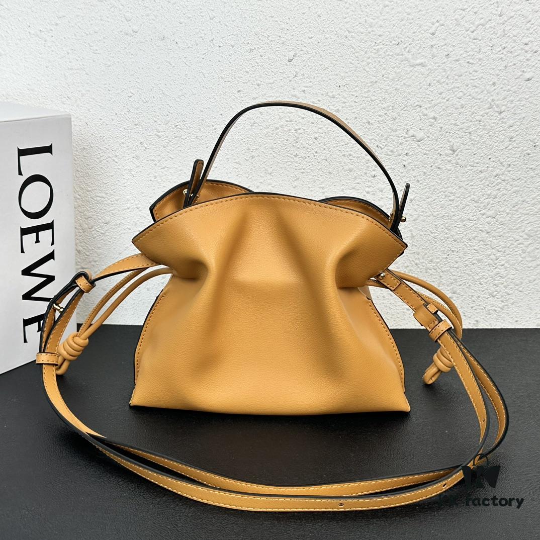 Top Quality Original Batch: Large 240, Small 230 Loewe Flamenco Lucky Bag, Handheld or Crossbody, Smooth Calfskin