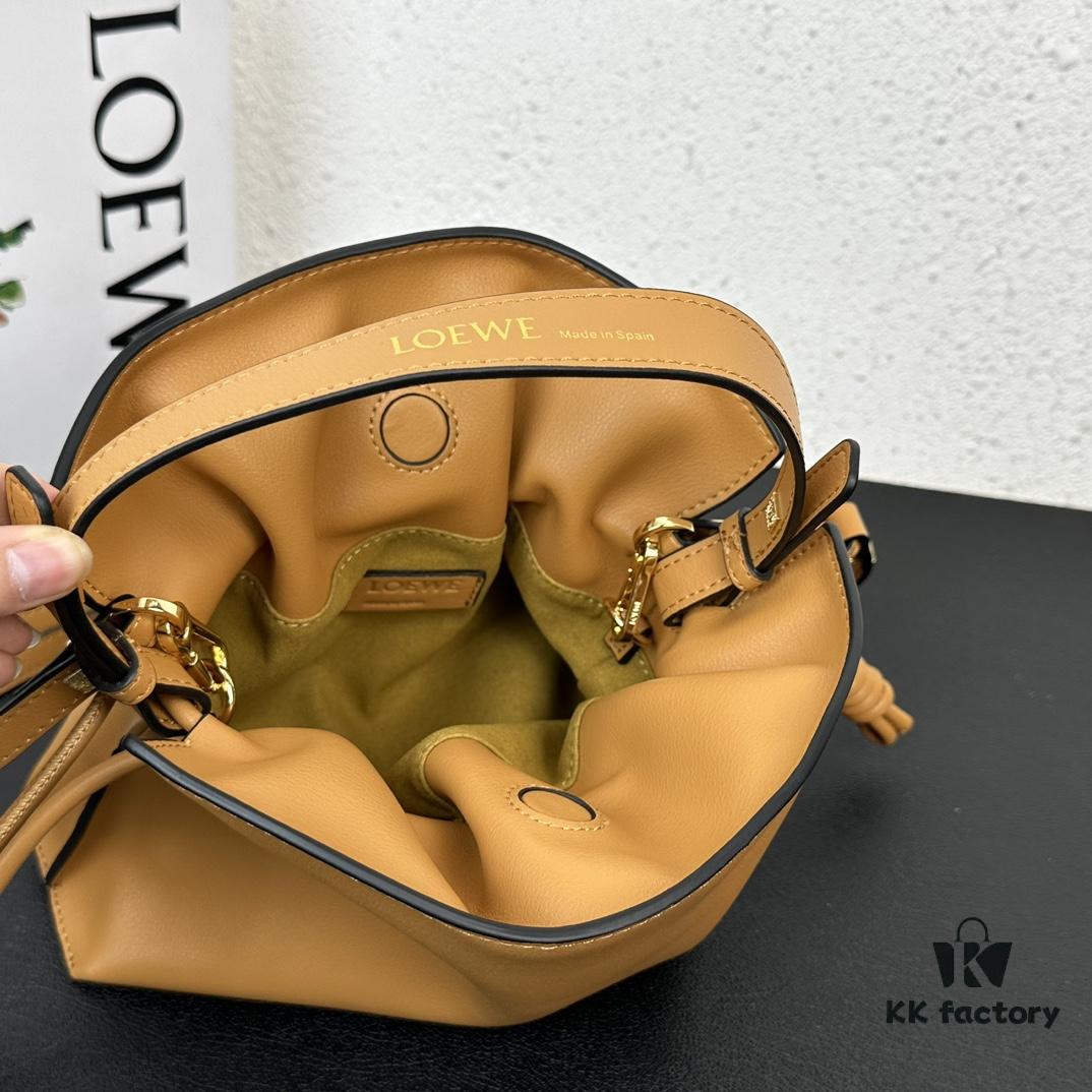 Top Quality Original Batch: Large 240, Small 230 Loewe Flamenco Lucky Bag, Handheld or Crossbody, Smooth Calfskin