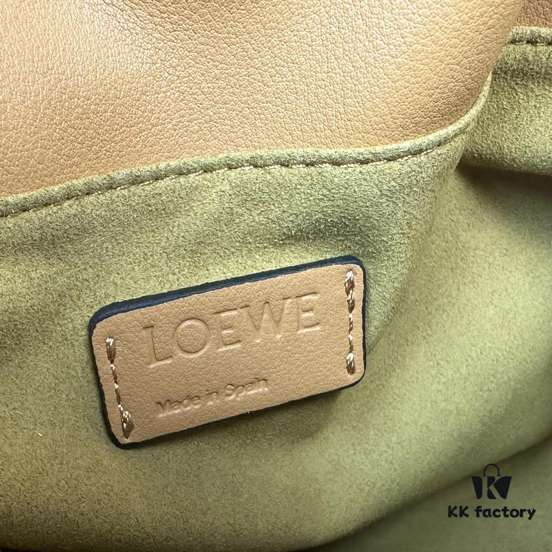 Top Original Batch: Large 240, Small 230 Loewe Flamenco Lucky Bag, Can Be Carried by Hand or Crossbody, Plain Calfskin