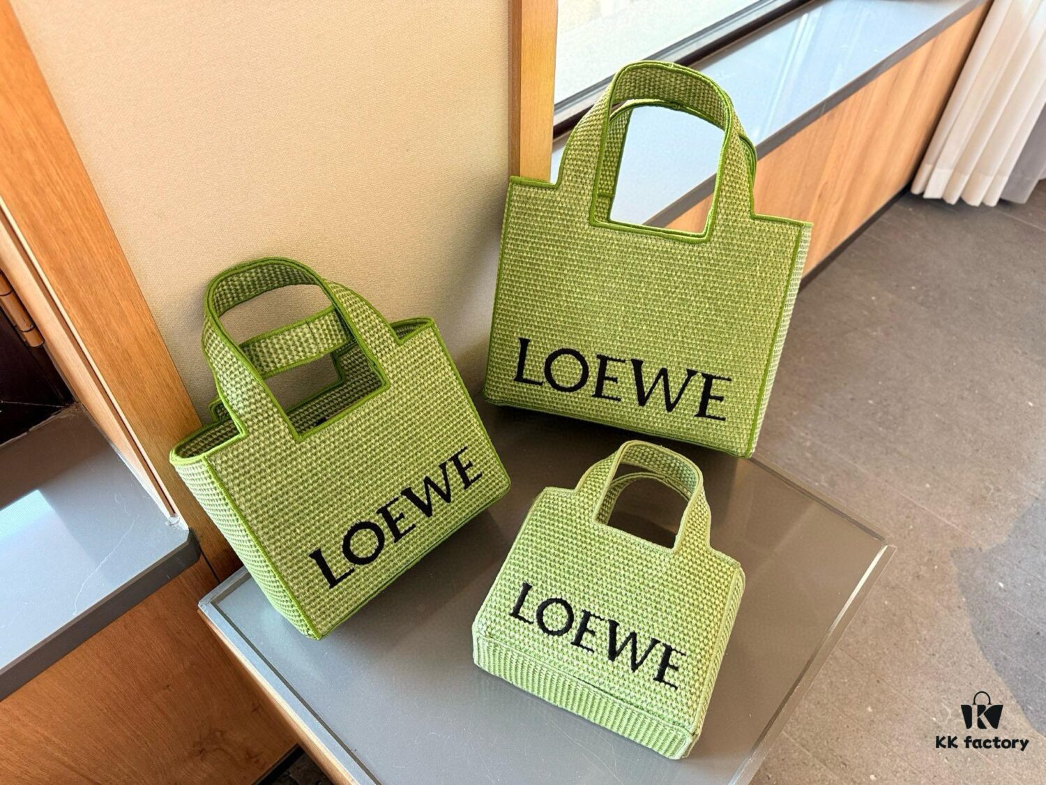 Loewe Anagram Basket Embroidered Logo Straw Woven Shopping Bag Tote Summer New Arrival Basket Bag Woven Leather-Combined Tote Beach Vacation Handbag